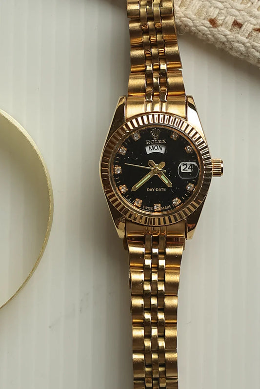 Rol-ex Day-Date - Black Dial