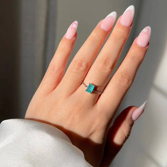 Self-Love Tourmaline Chain Ring