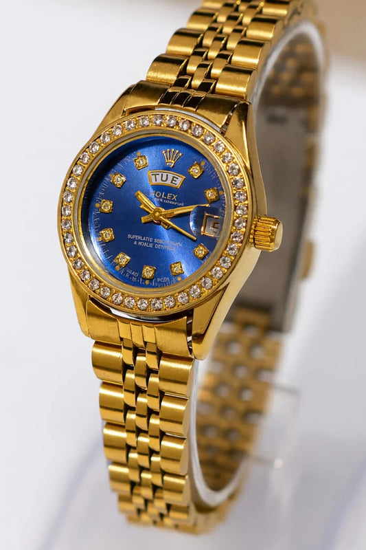 Ro-lex Blue Sparkle Day-Date